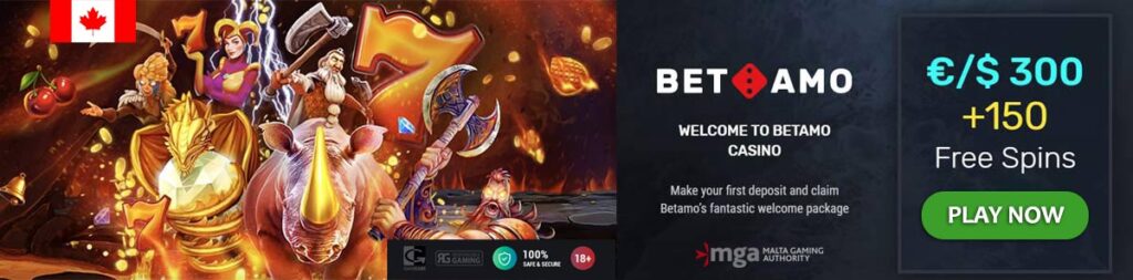 Betamo is a top rated Online Casino for players from Canada.